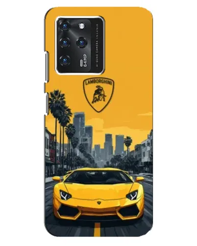 Чохол для Google Pixel 2 XL з картинкою «Жовтий Lamborghini місто»