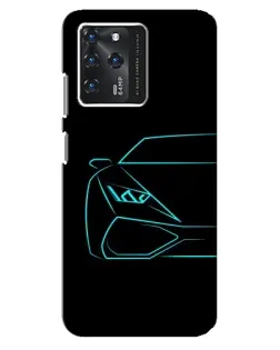 Чохол для Google Pixel 2 XL з картинкою «Блакитний силует Lamborghini»