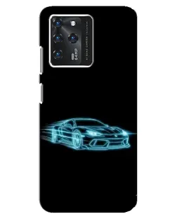 Чохол для Google Pixel 2 XL з картинкою «Неоновий контур Lamborghini»
