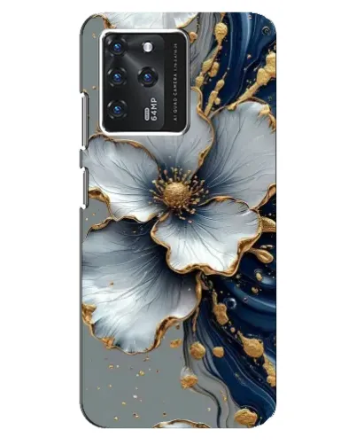 Чохол для Google Pixel 2 XL з картинкою «Біла квітка та золотий флюїд»