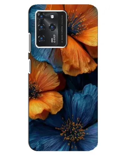 Чохол для Google Pixel 2 XL з картинкою «Яскрава синьо-помаранчева флора»