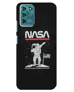 Чехол для Google Pixel 2 с картинкой «NASA — шагаем по Луне»