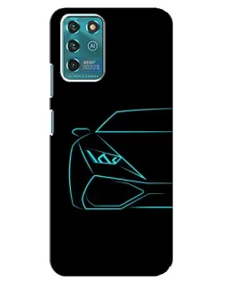 Чохол для Google Pixel 2 з картинкою «Блакитний силует Lamborghini»