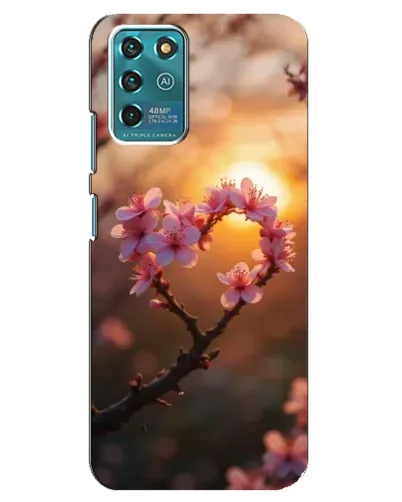 Чохол для Google Pixel 2 з картинкою «Рожевий цвіт  сердечко на тлі заходу»
