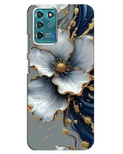 Чехол для Google Pixel 2 с картинкой «Белый цветок и золотой флюид»
