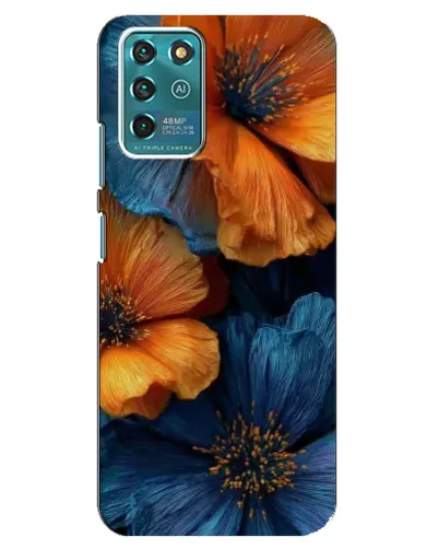 Чохол для Google Pixel 2 з картинкою «Яскрава синьо-помаранчева флора»