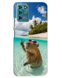 Чехол для Google Pixel 2 с картинкой «Капибара на море»