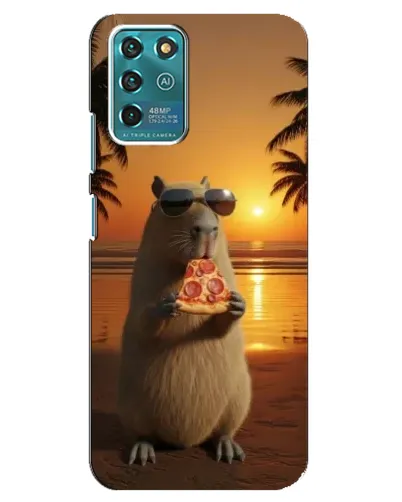 Чехол для Google Pixel 2 с картинкой «Капибара с пиццей»