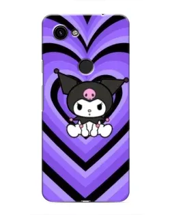 Чохол для Google Pixel 3 XL з картинкою «Kuromi та фіолетові серця»