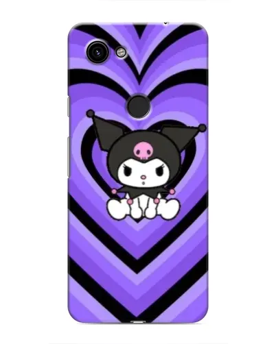 Чохол для Google Pixel 3 XL з картинкою «Kuromi та фіолетові серця»