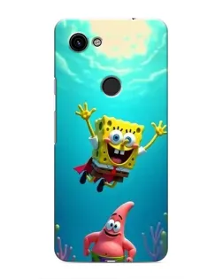 Чехол для Google Pixel 3 XL с картинкой «Спанч Боб под водой»