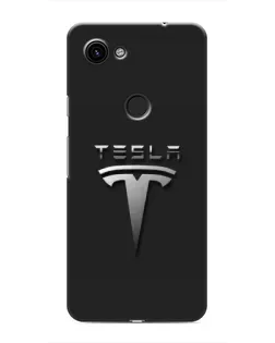 Чохол для Google Pixel 3 XL з картинкою «Сталевий логотип Tesla»
