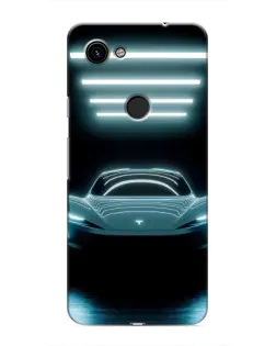 Чохол для Google Pixel 3 XL з картинкою «Tesla в неоні»