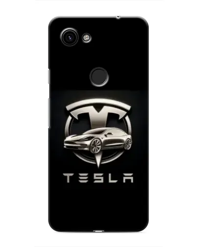Чохол для Google Pixel 3 XL з картинкою «Tesla — срібне авто»