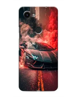 Чохол для Google Pixel 3 XL з картинкою «Lamborghini червоний дим»