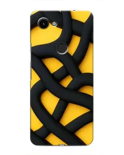Чохол для Google Pixel 3 XL з картинкою «Чорне жовте переплетення»