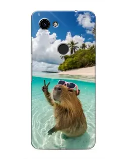 Чохол для Google Pixel 3 XL з картинкою «Капібара на морі»