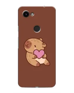 Чохол для Google Pixel 3 XL з картинкою «Капібара з серцем»