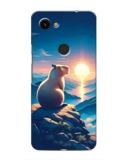Чохол для Google Pixel 3 XL з картинкою «Захід сонця з капібарою»