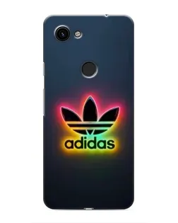 Чехол для Google Pixel 3a XL с картинкой «Неоновый Adidas»