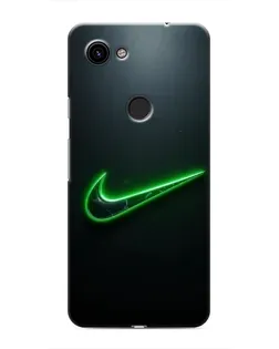 Чехол для Google Pixel 3a XL с картинкой «Неоновый контур Nike»
