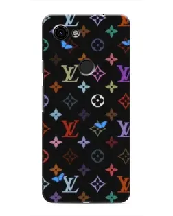 Чехол для Google Pixel 3a XL с картинкой «Цветная монограмма LV»
