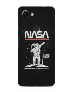 Чехол для Google Pixel 3a XL с картинкой «NASA — шагаем по Луне»