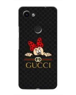 Чехол для Google Pixel 3a XL с картинкой «Минни Маус Gucci — черный»