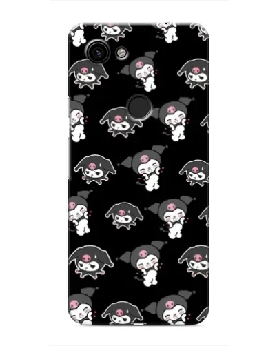 Чохол для Google Pixel 3a XL з картинкою «Чорний паттерн Kuromi»