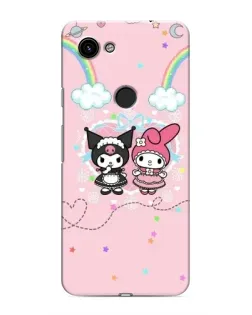 Чохол для Google Pixel 3a XL з картинкою «My Melody та Kuromi»
