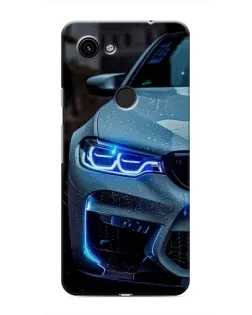 Чохол для Google Pixel 3a XL з картинкою «Погляд BMW з синіми фарами»