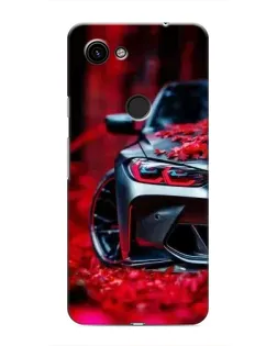 Чохол для Google Pixel 3a XL з картинкою «Спортивна BMW та квіти»