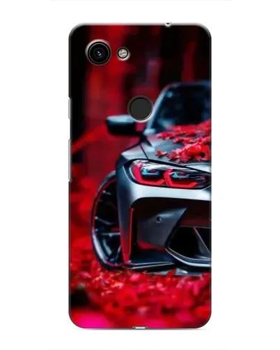 Чохол для Google Pixel 3a XL з картинкою «Спортивна BMW та квіти»
