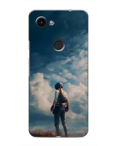 Чехол для Google Pixel 3a XL с картинкой «Герой PUBG на скале»