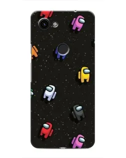 Чехол для Google Pixel 3a XL с картинкой «Космический паттерн Among Us»