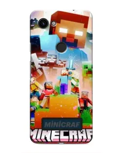 Чехол для Google Pixel 3a XL с картинкой «Minecraft герои игры»