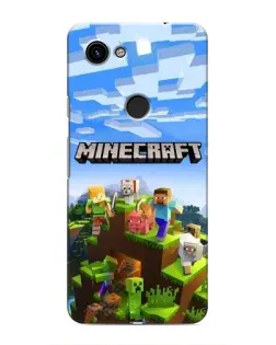 Чохол для Google Pixel 3a XL з картинкою «Minecraft класичний світ»