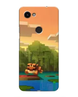 Чохол для Google Pixel 3a XL з картинкою «Майнкрафт захід сонця»