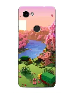 Чохол для Google Pixel 3a XL з картинкою «Рожеве дерево Minecraft»