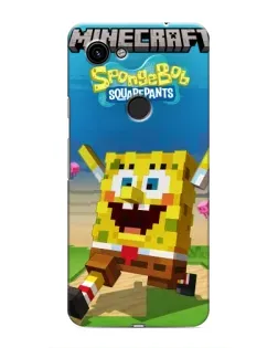 Чохол для Google Pixel 3a XL з картинкою «Губка Боб Minecraft»