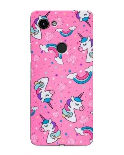 Чохол для Google Pixel 3a XL з картинкою «Unicorn паттерн рожевий»