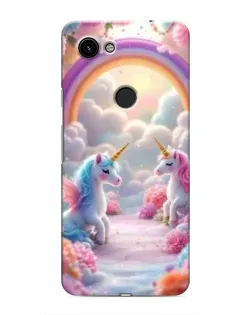 Чохол для Google Pixel 3a XL з картинкою «Веселка і єдинороги»