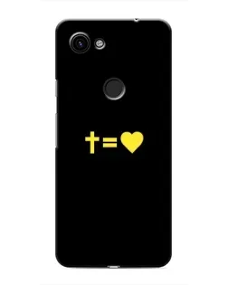 Чехол для Google Pixel 3a XL с картинкой «Сердце и Крест»