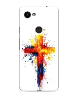 Чехол для Google Pixel 3a XL с картинкой «Акварельный крест»