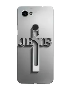 Чохол для Google Pixel 3a XL з картинкою «Металевий хрест Jesus»