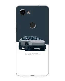 Чохол для Google Pixel 3a XL з картинкою «Сріблястий Cybertruck Tesla»