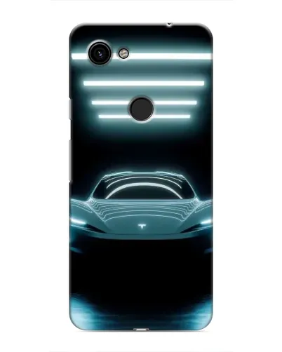 Чохол для Google Pixel 3a XL з картинкою «Tesla в неоні»