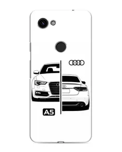 Чехол для Google Pixel 3a XL с картинкой «Audi — контрастный дизайн»
