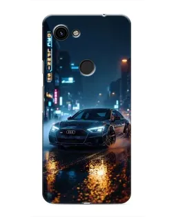 Чехол для Google Pixel 3a XL с картинкой «Ночной город и Audi»