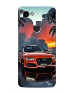 Чехол для Google Pixel 3a XL с картинкой «Audi — закат»